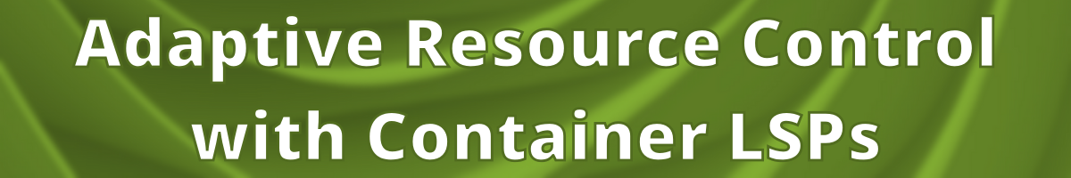 Adaptive Resource Control with Container LSPs